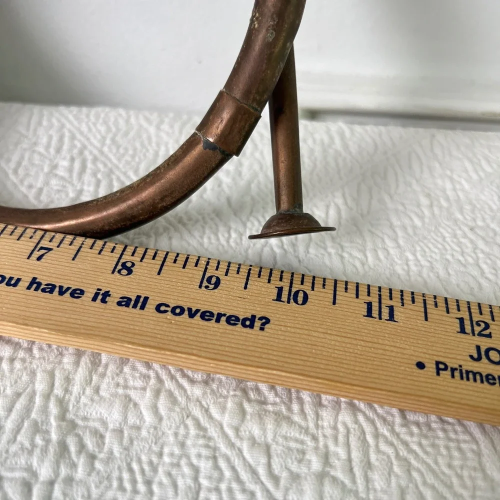 Unbranded Hunting Horn OS Unisex Vintage Copper Patina Equestrian Fox Hunt Decor